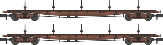 Borail EB Bauxite Livery with 5 Bolsters No. B946189 and B946192 - Twin Pack