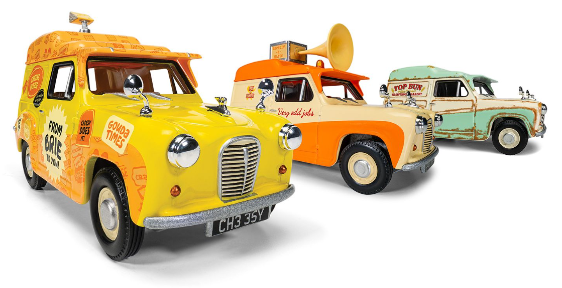 Wallace & Gromit Austin A35 Van Collection - Cheese Please!, Top Bun, Spick & Spanmobile