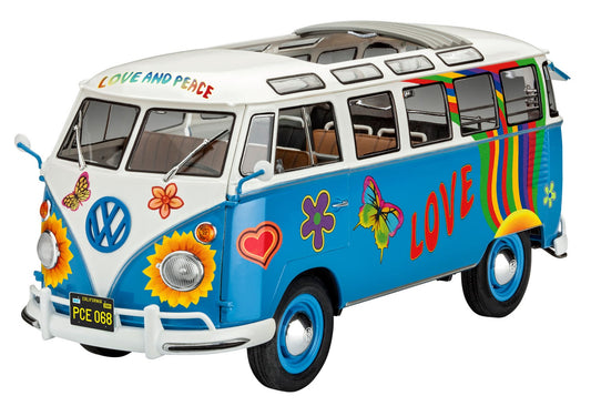 Volkswagen T1 Samba Bus Flower Power (1:24 Scale) Model Kit