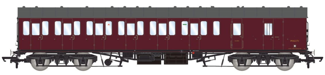 BR Mk1 57' Non-Gangway Coach - BS - Plain Maroon M43271