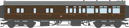 4P-021-405 GWR Corridor Toplight 1940 All Brown Twin Cities Brk Third RH 3597