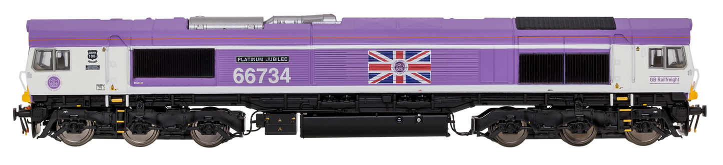 Class 66 66734 Jubilee Pink "Platinum Jubilee" Diesel Locomotive - DCC Fitted