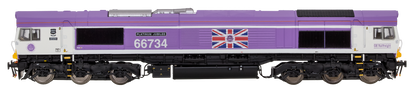 Class 66 66734 Jubilee Pink "Platinum Jubilee" Diesel Locomotive - DCC Fitted