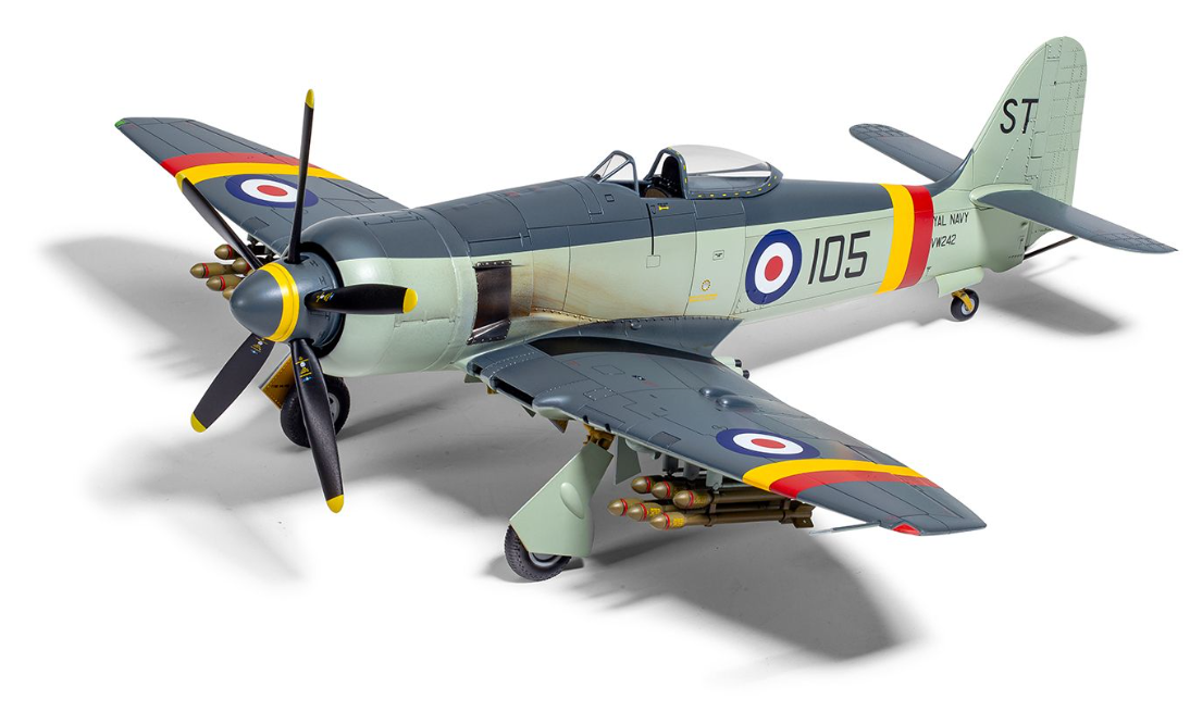 Airfix A06105A Hawker Sea Fury FB.11 Model Kit – Rails