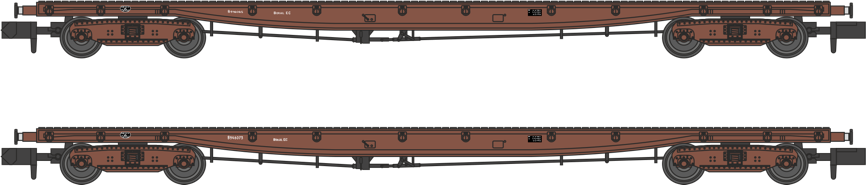 BR Borail EC (BRV) Bauxite Livery with Flat Deck No. B946065 and B946073 - Twin Pack