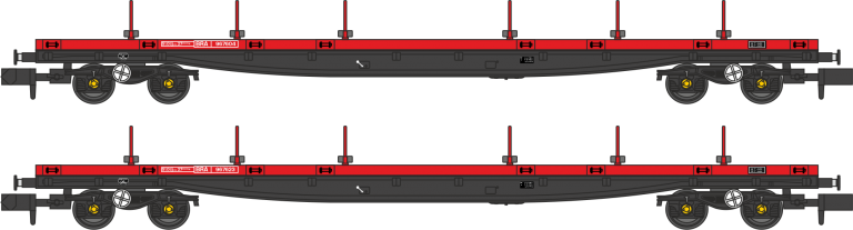 Borail BRA Railfreight Red - Twin Pack