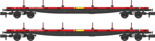 YLA Mullets Railfreight Red & Yellow Mullet branding No. DC967594 and DC967620 - Twin Pack