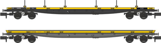 YLA / YMA Mullets Departmental Yellow YLA Mullet DC967648 (black underframe) and YMA Mullet DC967548 (grey underframe) - Twin Pack