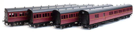 Pre-Owned LHT-626 Suburban B 4 Coach Set BR London #34 Lined Maroon