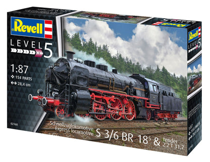 Express Locomotive S 3/6 BR18(5) with Tender 2‘2’T Model Kit