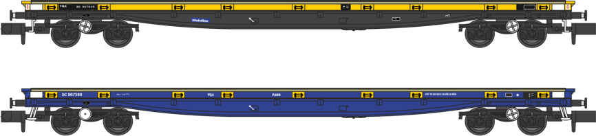 YQA Parrs Mainline Branding YQA Parr DC967580 (Mainline blue) and YQA Parr DC967645 (Departmental yellow with Mainline branding) - Twin Pack