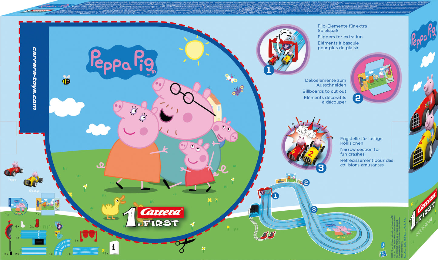 Carrera First Peppa Pig™ - "Soapbox Race" Slot Racing Set (2.9m)