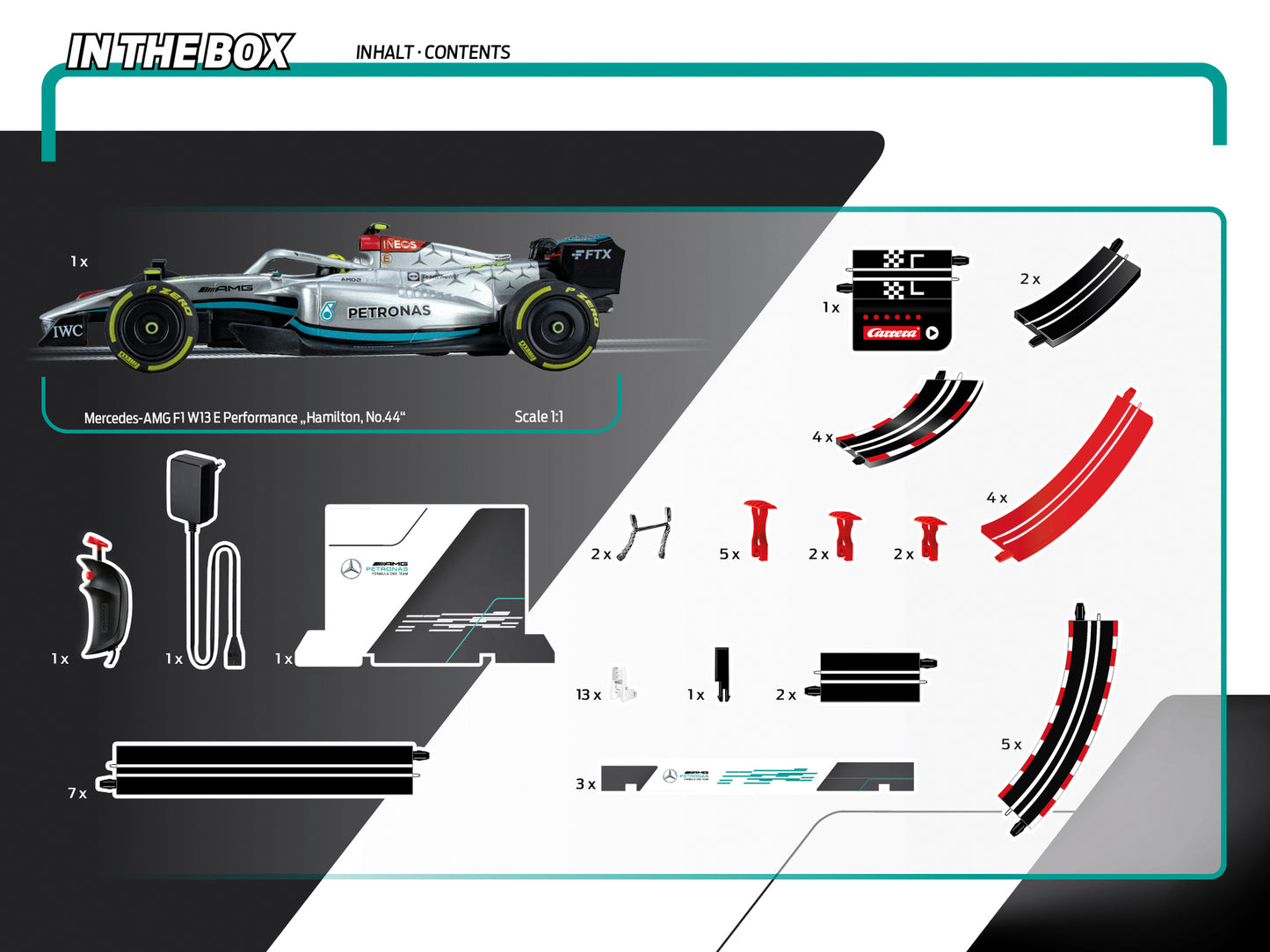 Carrera GO!!! Formula Qualifying - Challenger Single-Lane Racetrack (6.0m) F1 Hamilton