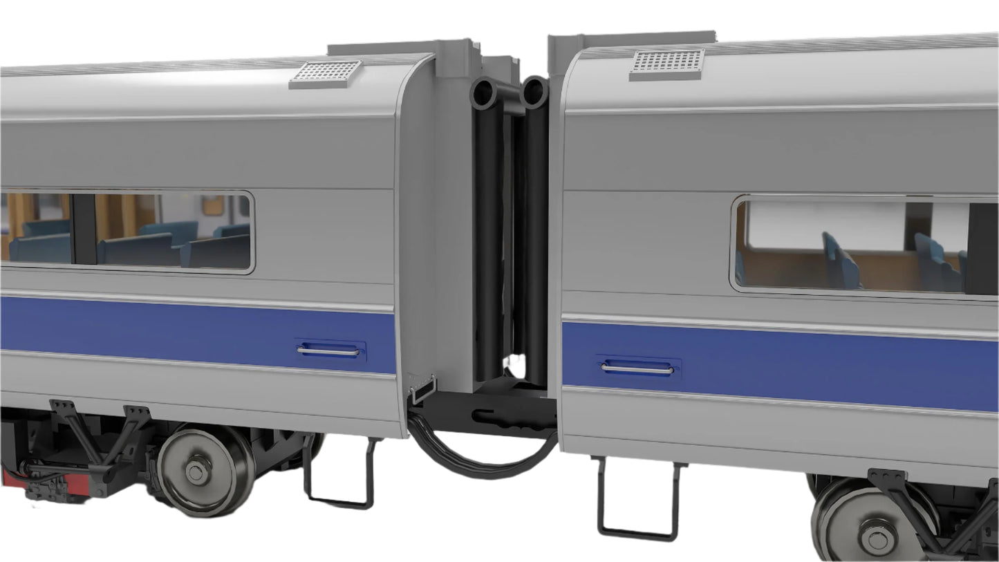 HO Budd M3 set (DC/DCC/Sound): LIRR/MTA - No Stripe / Yellow Ends: #9927 + 9928