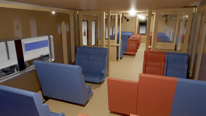 HO Budd M3 set (DC/DCC/Sound): LIRR/MTA - No Stripe / Yellow Ends: #9927 + 9928