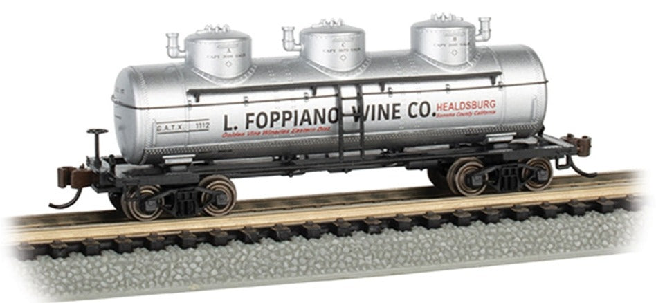 40' Three-Dome Tank Car - L. Foppiano Wine Co. #1112