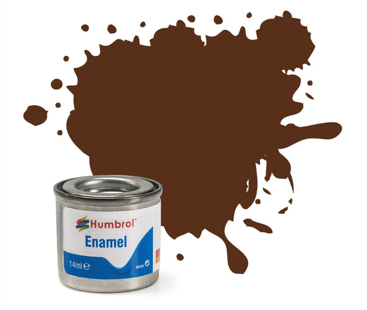 No 160 German Cam Red Brown Matt Enamel Paint (14ml)