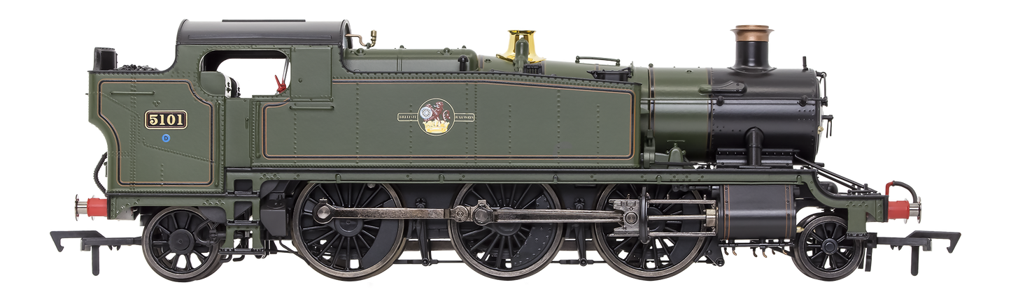 Large Prairie 5101 Lined BR Green Late Crest Steam Locomotive - DCC Fitted