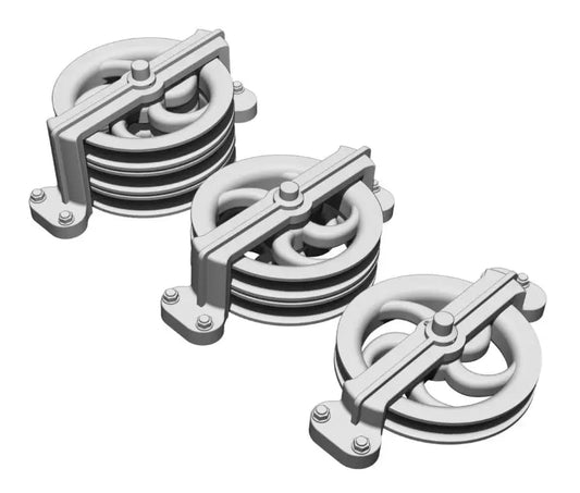 O Gauge Lineside Details - Signal Wire Pulley Wheels x20