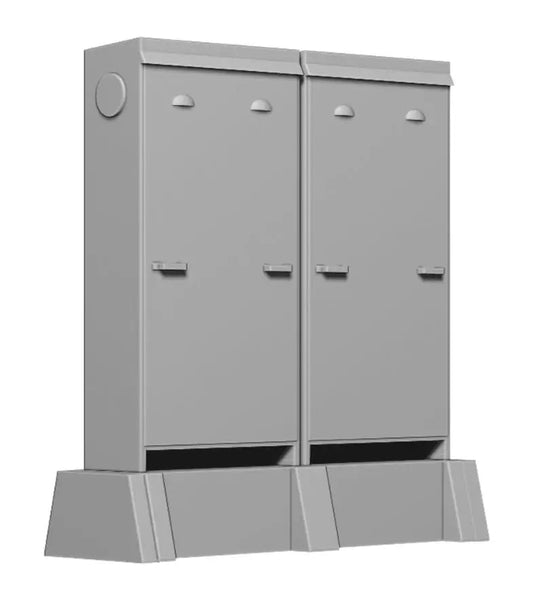 2163-043 O Gauge Lineside Details - Large Lineside Cabinets x4