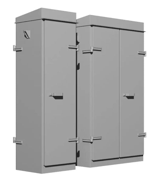2164-043 O Gauge Lineside Details - WR 1980s Tall Lineside Cabinets x5