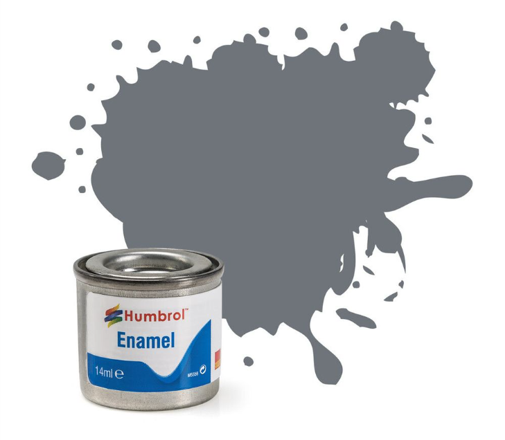 No 164 Dark Sea Grey Satin Enamel Paint (14ml)