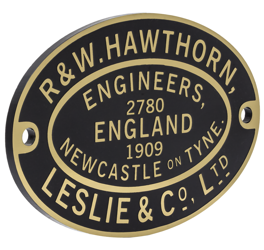 Hawthorn Leslie Worksplate Third Size Replica – 2780 Asbestos