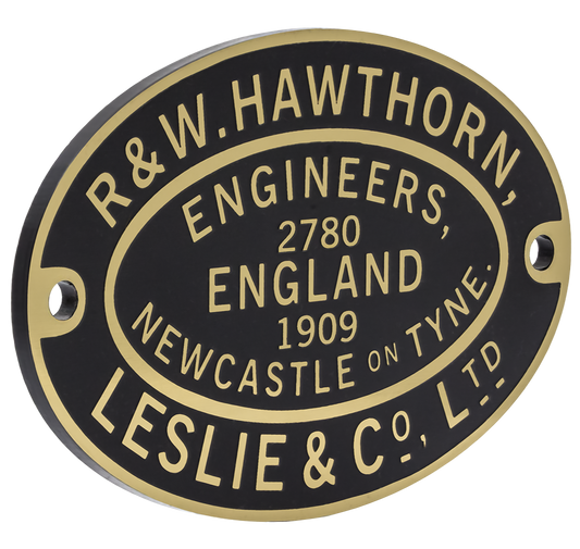 Hawthorn Leslie Worksplate Third Size Replica – 2780 Asbestos