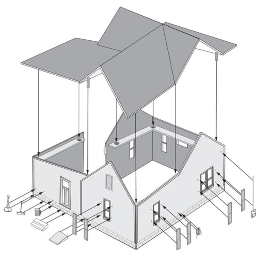 HO Country Cottage Model Kit