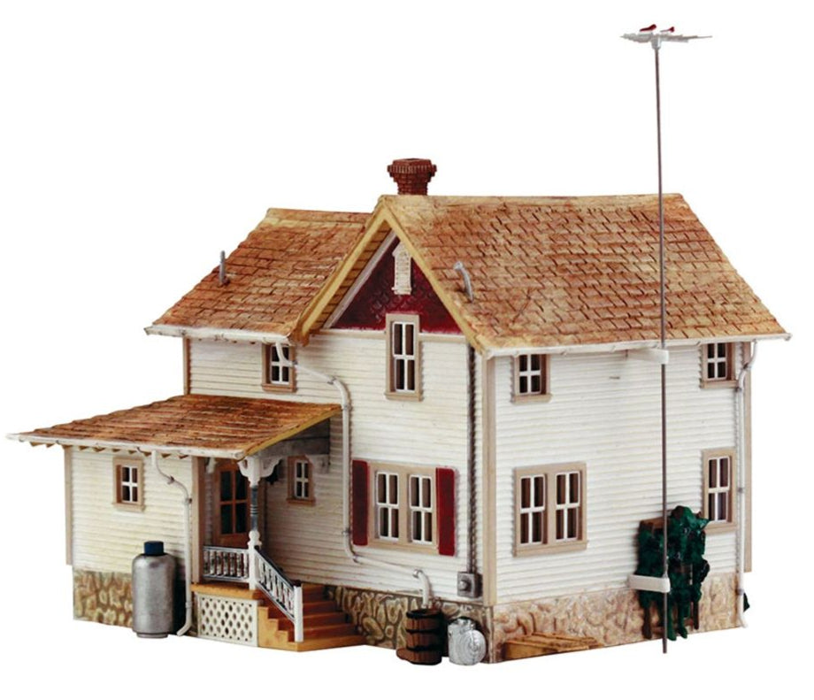 HO Corner Porch House Model Kit