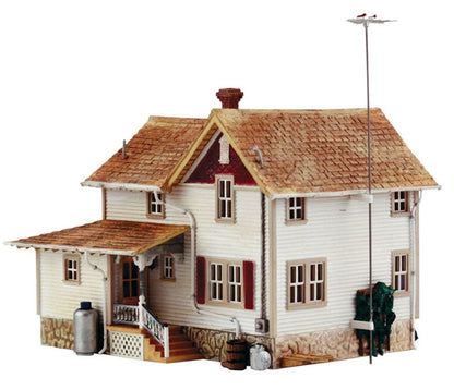 HO Corner Porch House Model Kit