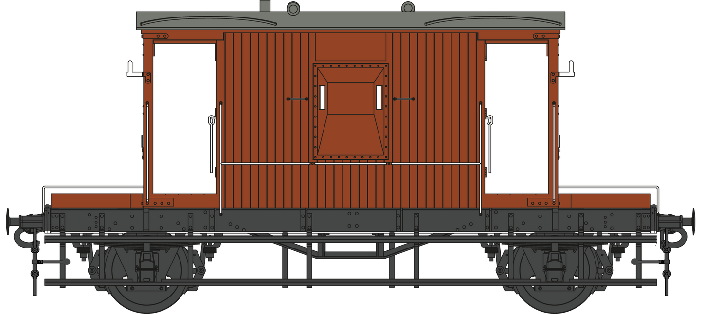 BR 20T Brake Van BR Bauxite Unnumbered