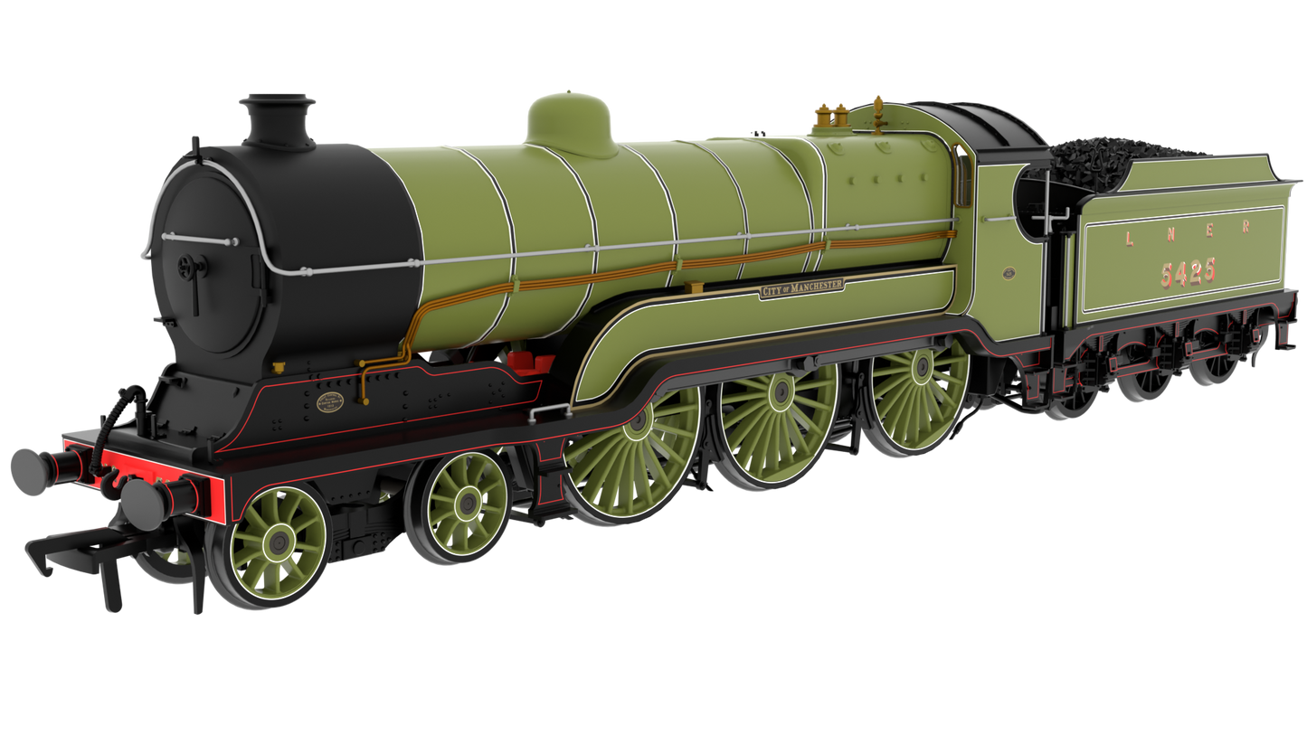 812505 LNER B2 Class 4-6-0 No.5425 'City of Manchester' - LNER Lined Green (Tender Number) Steam Locomotive - DCC Sound