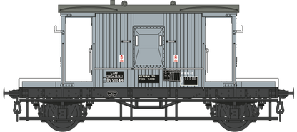 BR 20T Brake Van Diagram 1/504 B951344 BR Grey CAO