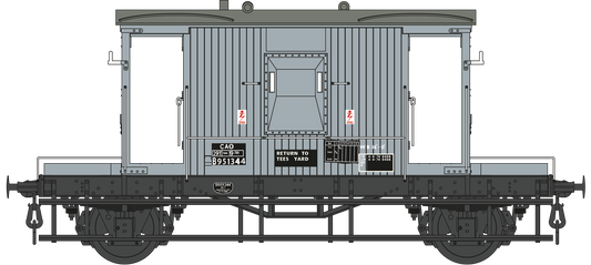 BR 20T Brake Van Diagram 1/504 B951344 BR Grey CAO