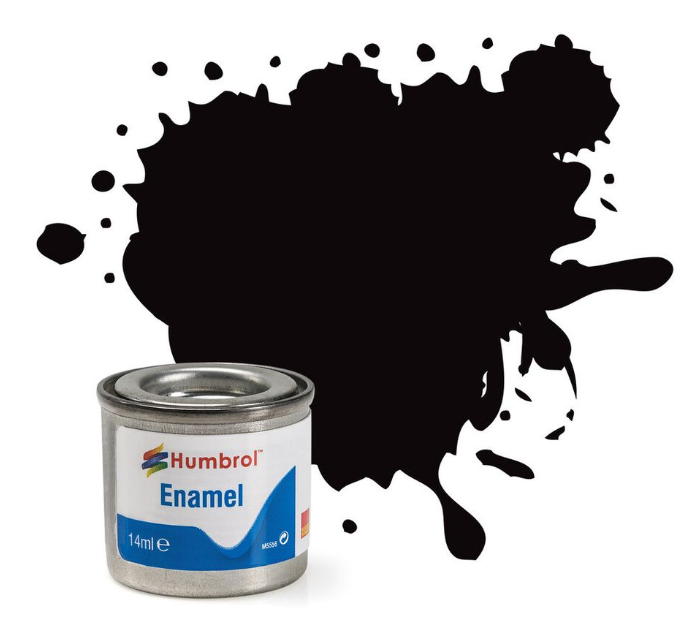 No 201 Black Metallic Enamel Paint (14ml)