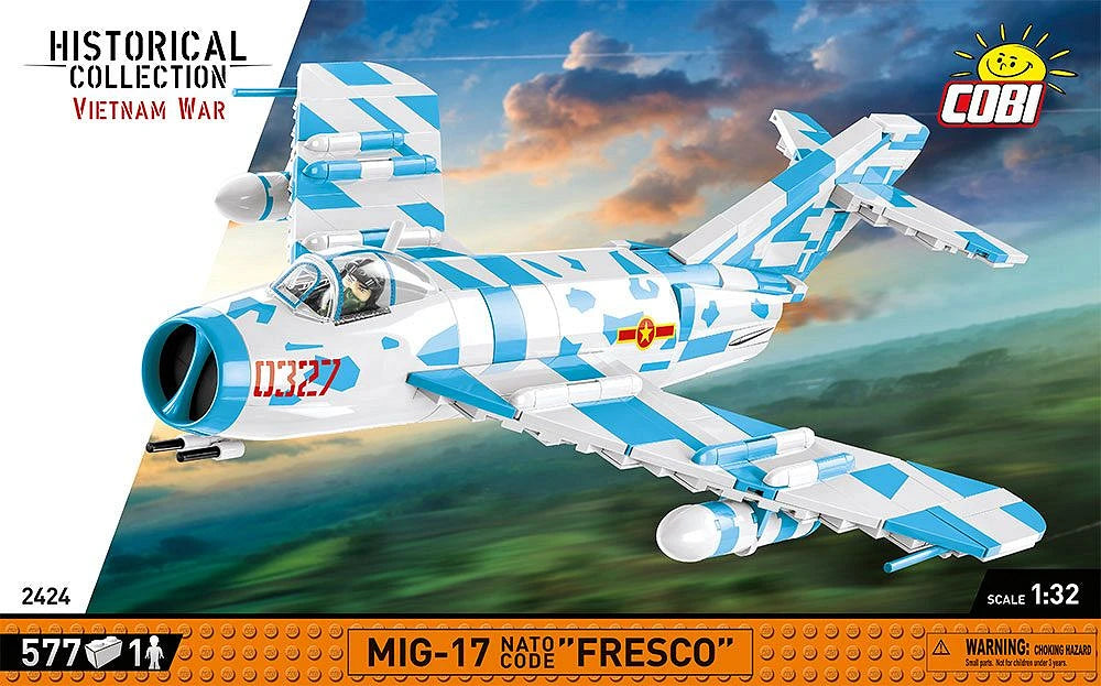MIG-17 NATO Code F Vietnam War (577 pcs) Model Kit