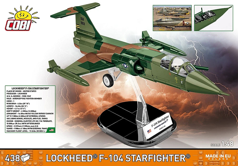 Lockheed F-104 Starfighter Vietnam War (430 pcs) Model Kit