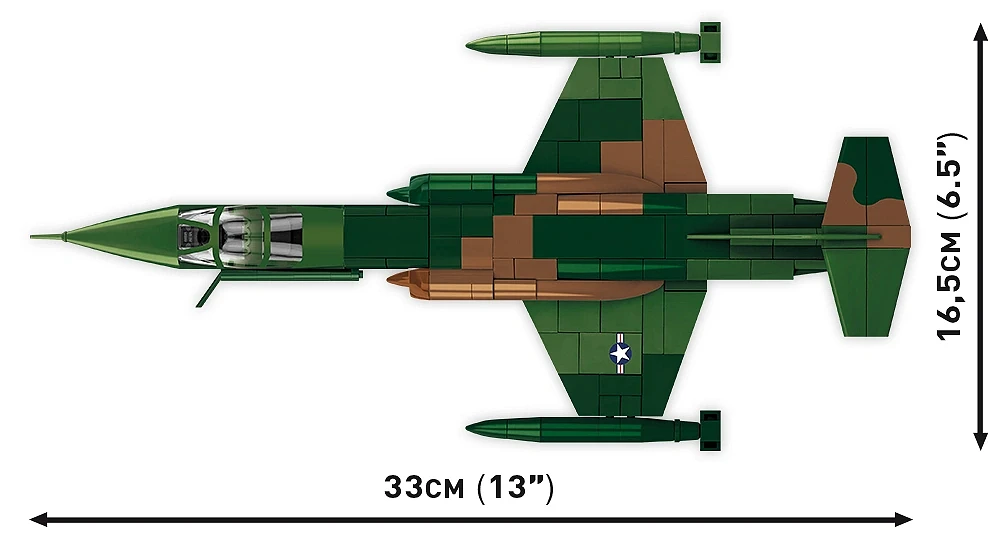Lockheed F-104 Starfighter Vietnam War (430 pcs) Model Kit