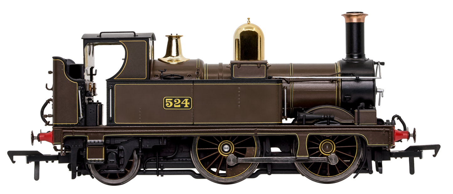 GWR 517 Class 0-4-2 524 Lined Chocolate Steam Locomotive