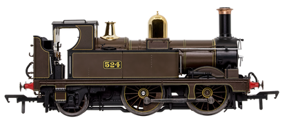 GWR 517 Class 0-4-2 524 Lined Chocolate Steam Locomotive