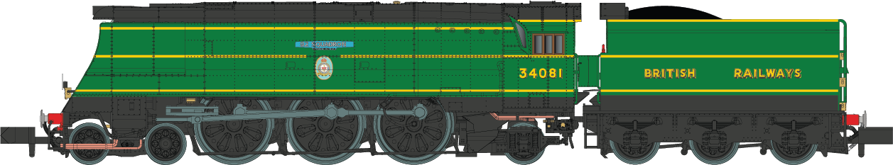 Battle of Britain ‘92 Squadron’ 34081 SR Malachite Green “British Railways” - DCC Fitted