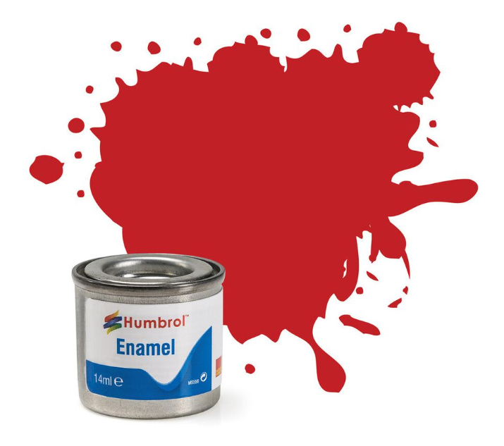 No 220 Italian Red Gloss Enamel Paint (14ml)