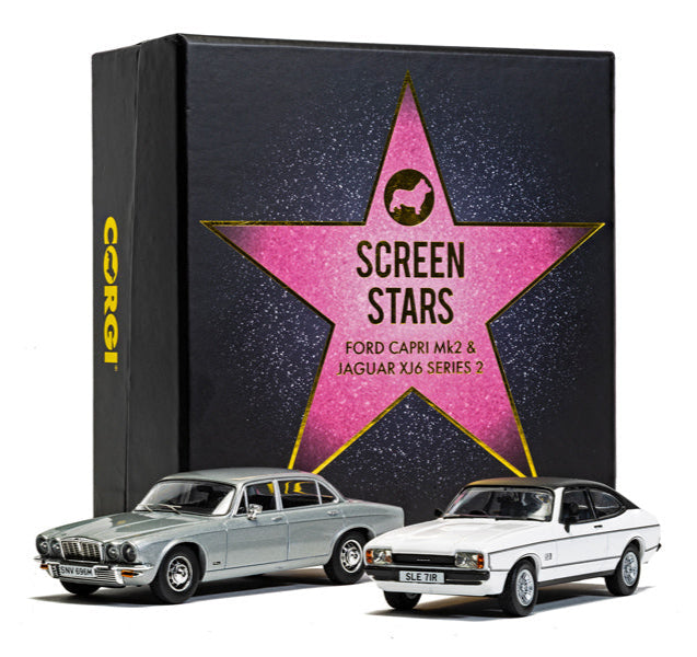 Screen Stars - Ford Capri Mk2 2.0S Diamond White, Jaguar XJ6 Series 2 Silver