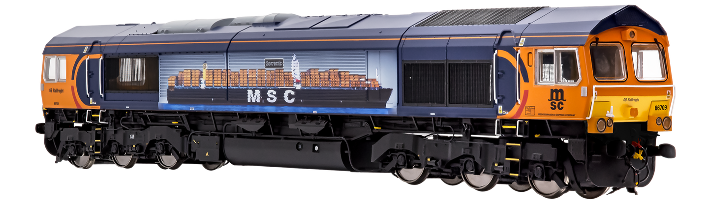 Class 66 709 GBRF Sorrento MSC Livery Diesel Locomotive DCC Fitted