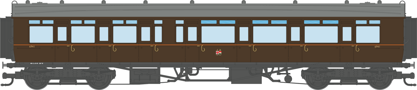4P-021-403 GWR Corridor Toplight 1940 All Brown Twin Cities Composite RH 6941