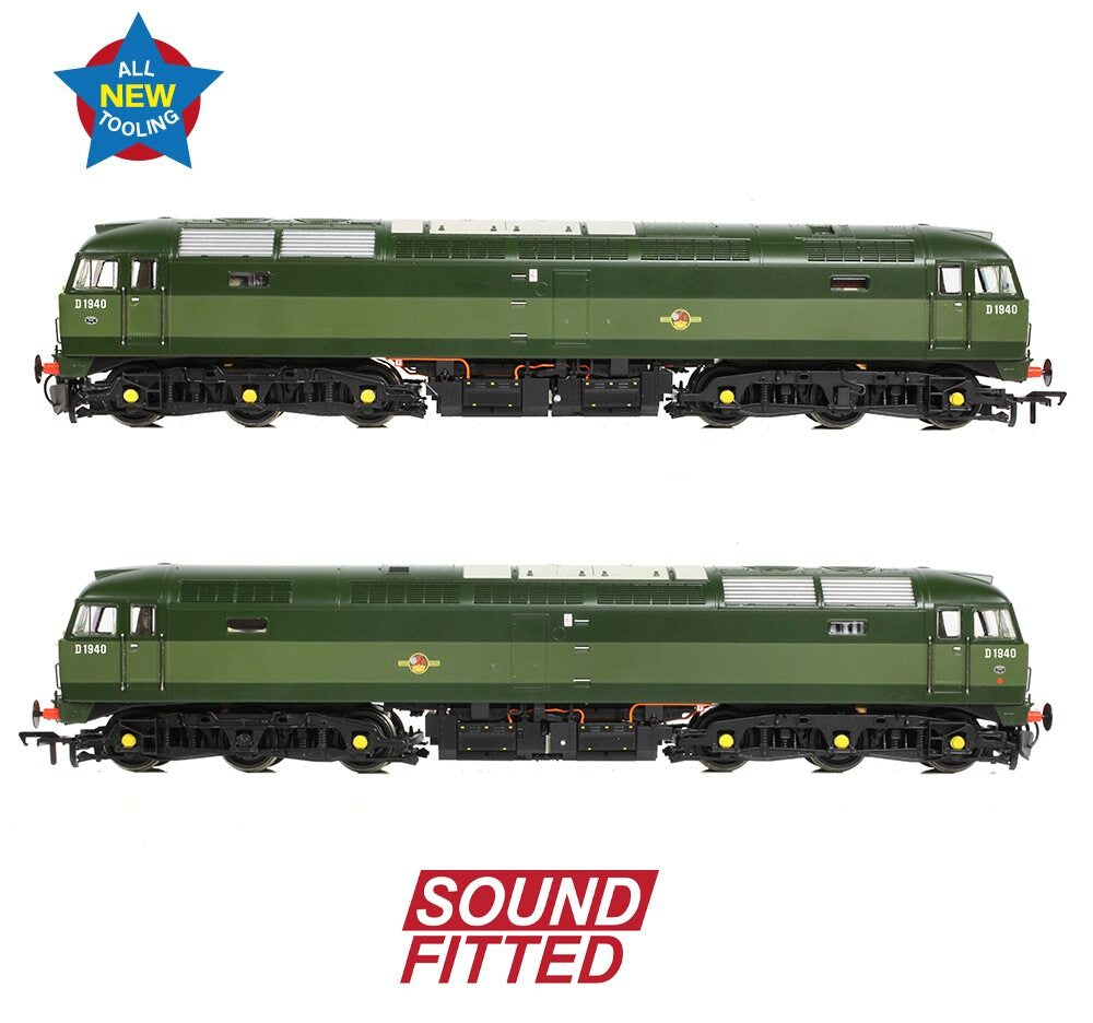 Class 47/0 D1940 BR Two-Tone Green (Small Yellow Panels) Diesel Locomotive - DCC Sound