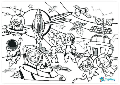 Doodle Placemats Travel Set - Space Series