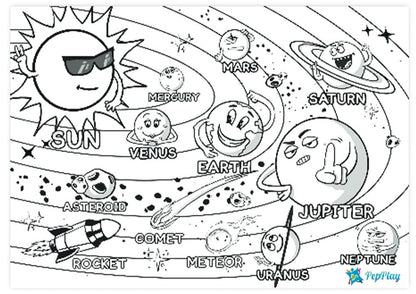 Doodle Placemats Travel Set - Space Series