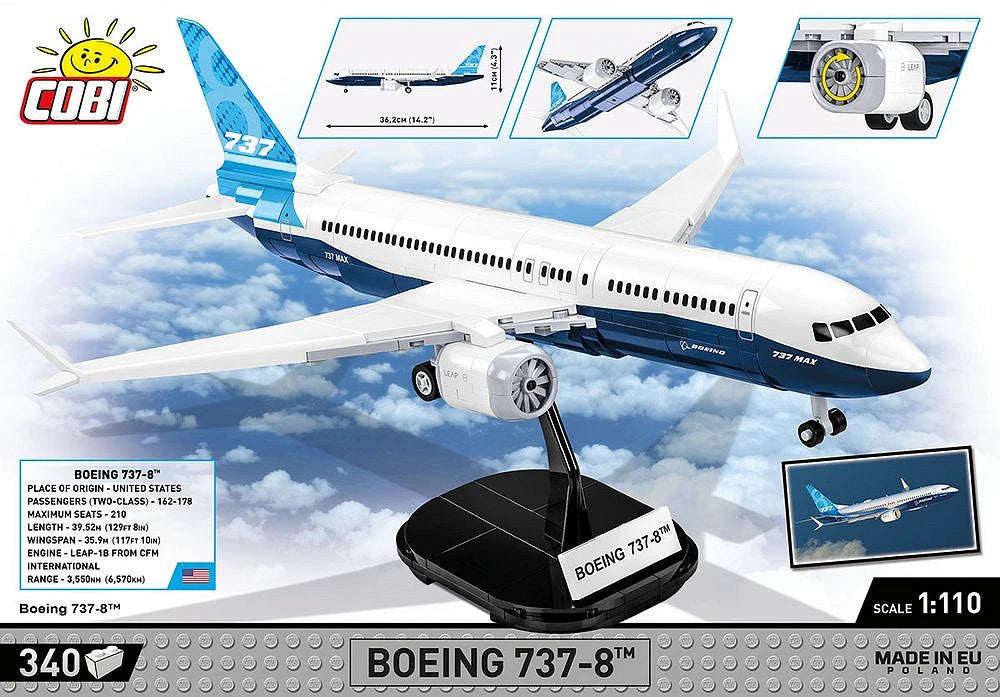 Boeing 737-8 (340 pcs) Model Kit